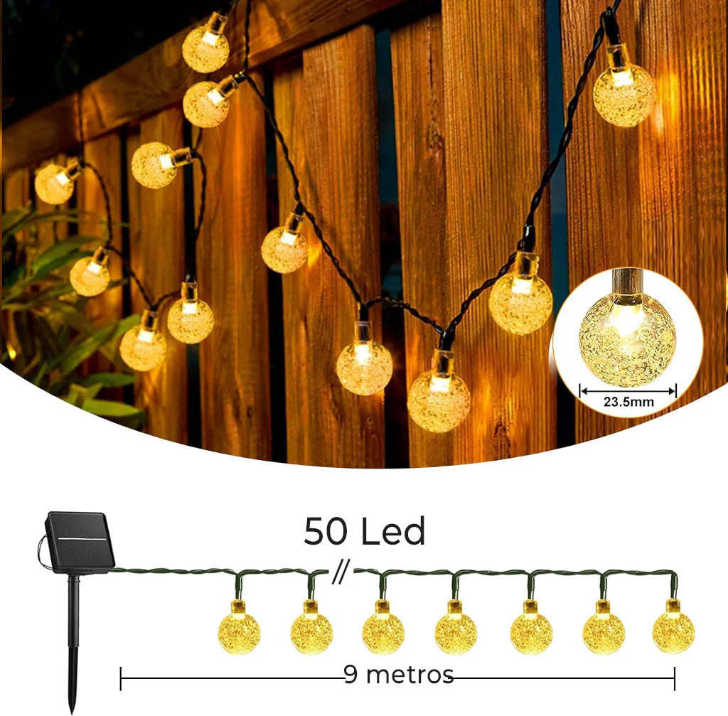 PACK 50 GUIRNALDAS LED SOLARES LightPro