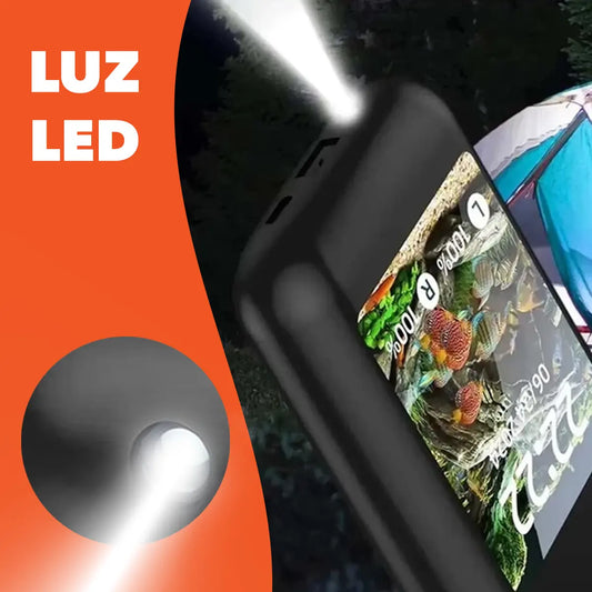 Auriculares con pantalla táctil HD de 2.8 pulgadas y power bank de 8000mAh LITIHIUM