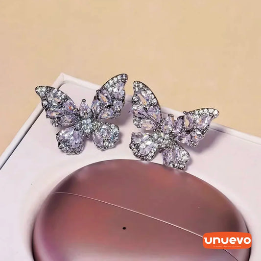 mariposa auricular clip hebilla colección diamante - 2025